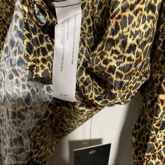 Eloquii Leopard Wild Child Drop Shoulder Blouse, New with Tags - Picture 6 of 7